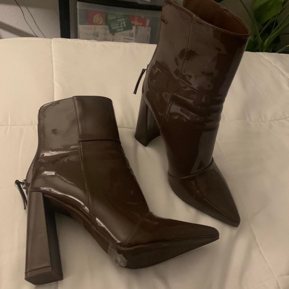 Brown booties, summer or winter wear!